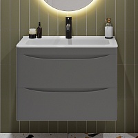 Vivon Тумба под раковину Ostin 70 подвесная серая матовая